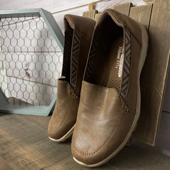 Skechers Relaxed Fit Brown Air Cooled‎ Memory Foam Slip On Shoes Womens 8 - Picture 3 of 8